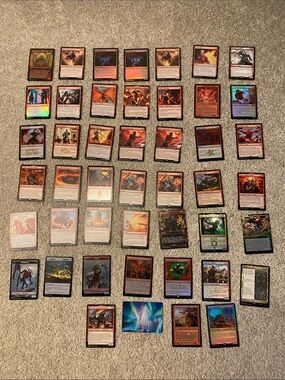 Magic Cards Red Card Lot - 46 Red/Multicoloured Cards